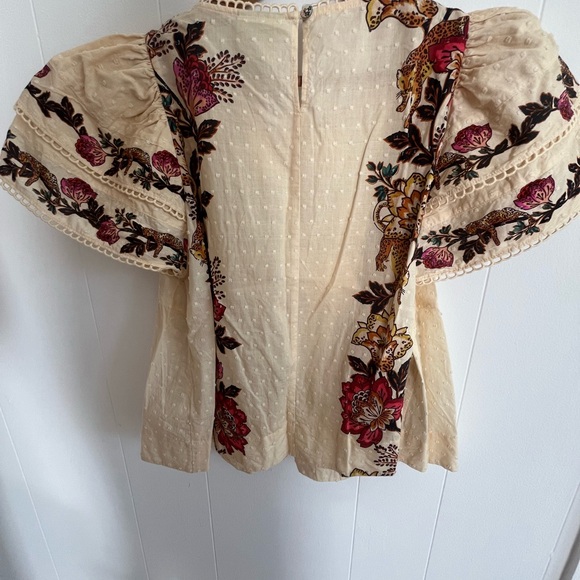 FARM Rio Beige Floral Embroidered Blouse - Picture 4 of 5